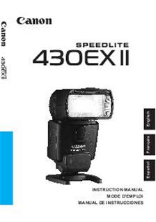 Canon 430 EX Mark II manual. Camera Instructions.